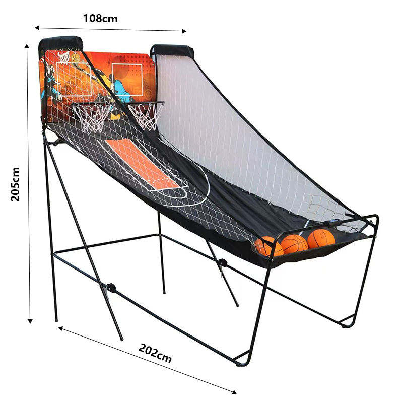 8-Mode & 2 in 1 Automatic Folding Hoop Arcade Basketball Game