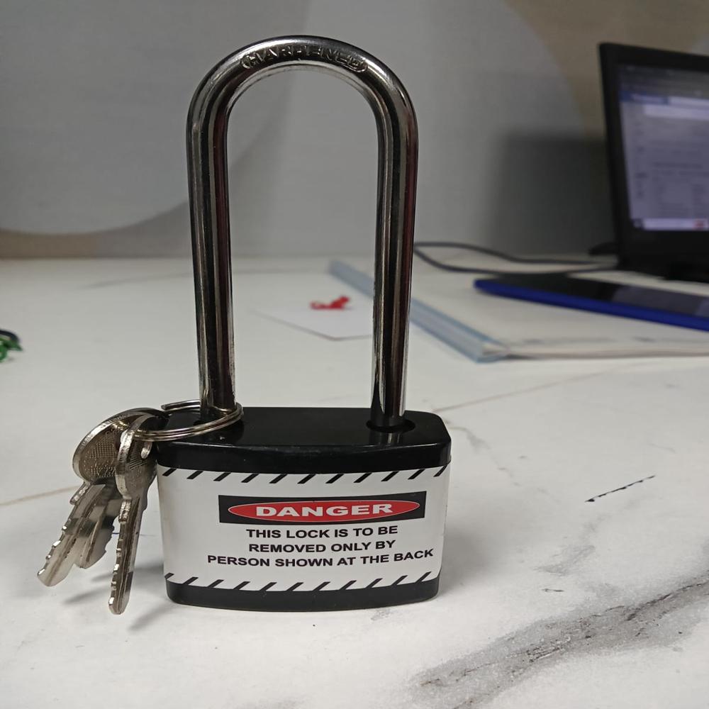 Long Jacket Padlock - Color: Red