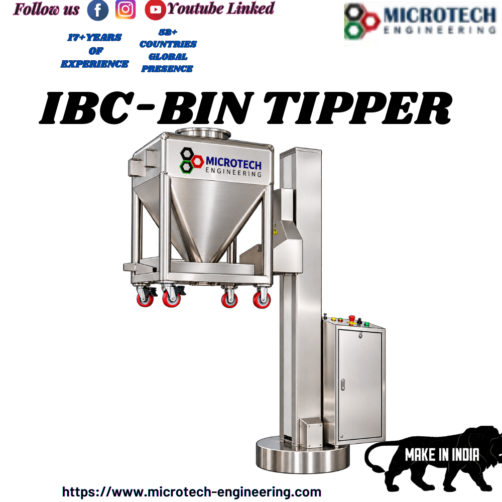 Tippler - Stainless Steel | 1.5 Ton Capacity, Hydraulic Lifting & Tipping Device For Dust-free Unloading And Inline Size Reduction