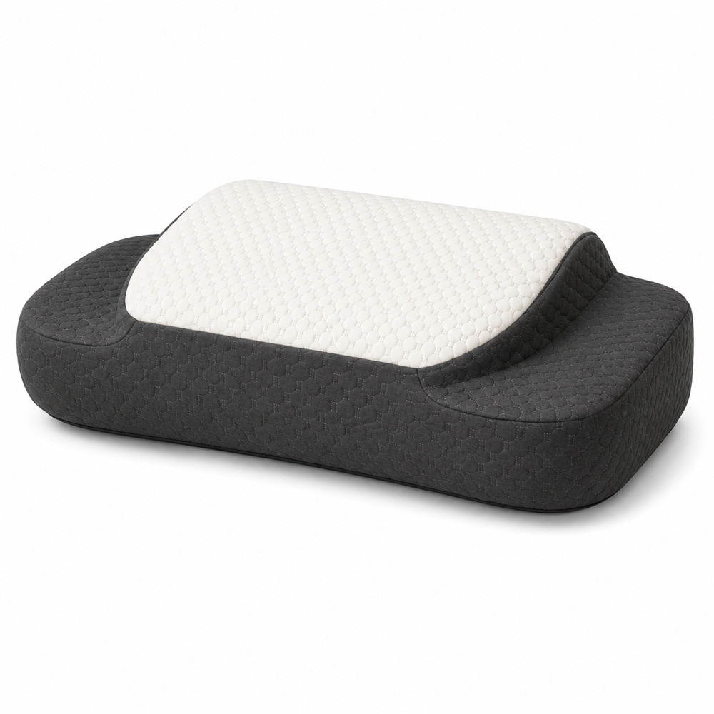 2 Step Bed Pillow - Color: Grey White