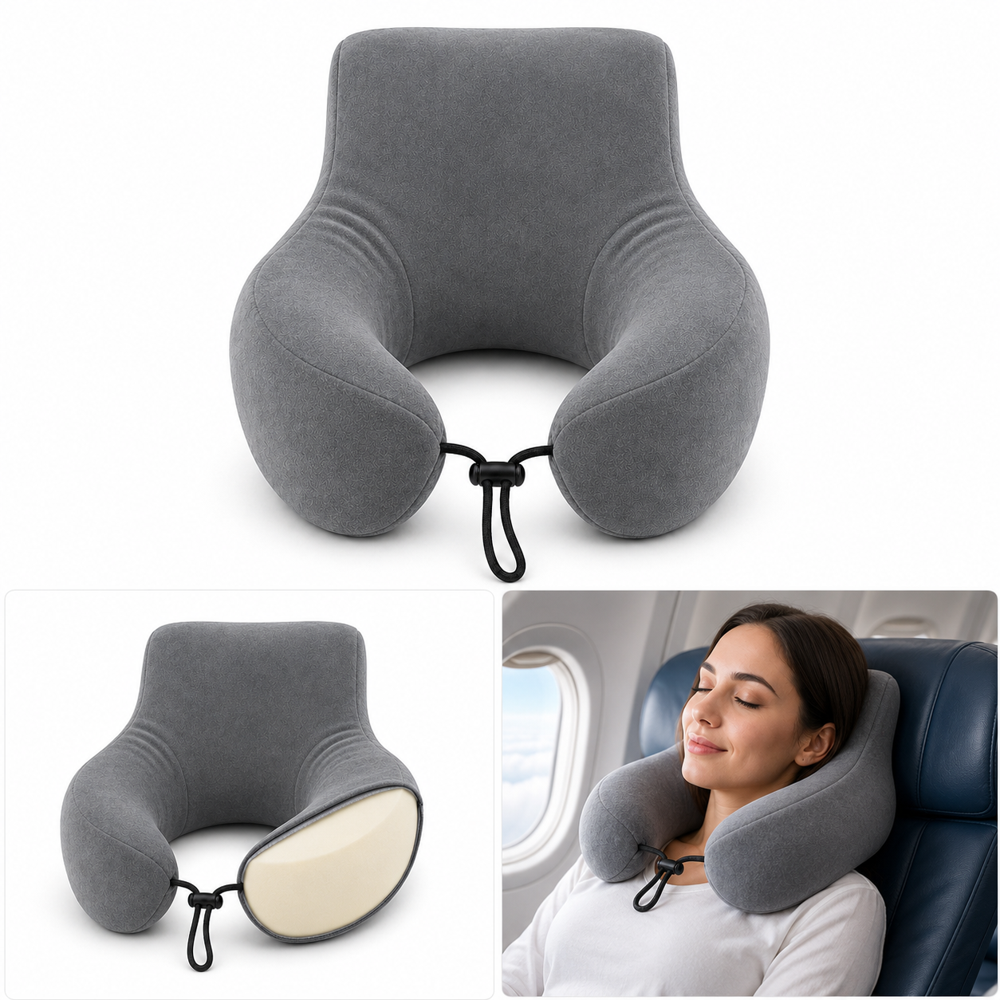 Back Support With Neck Travelling Pillow