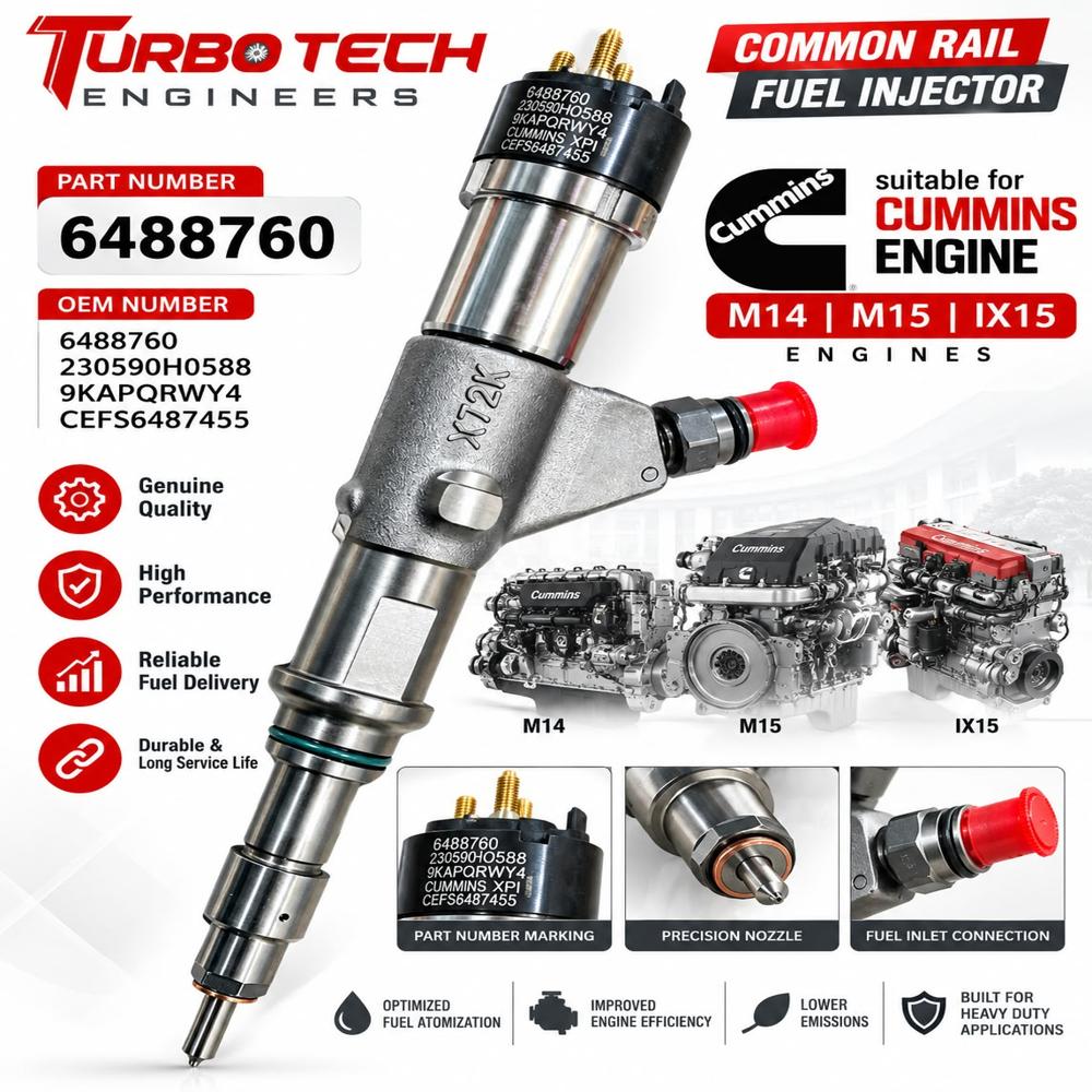 Common Rail Fuel Injector Cummins 6488760