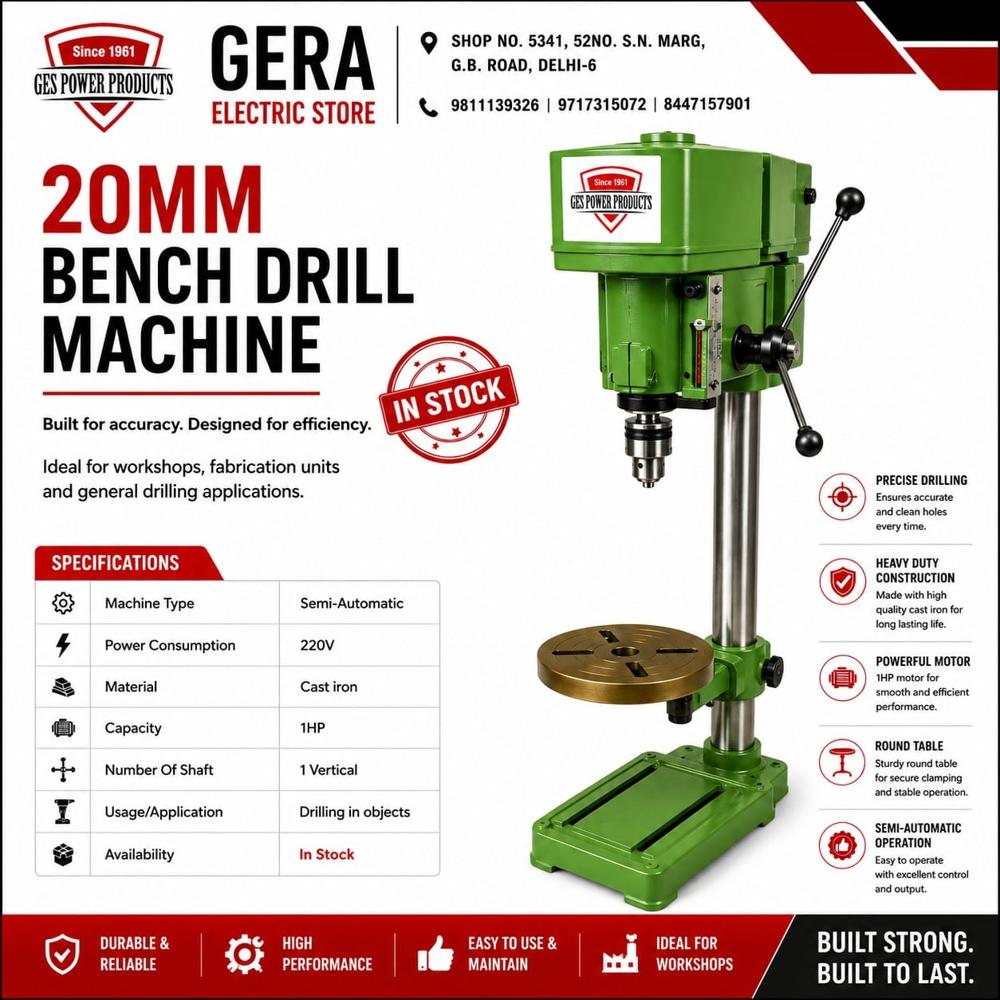 Bench Drilling Machine - Automatic Grade: Semi-automatic