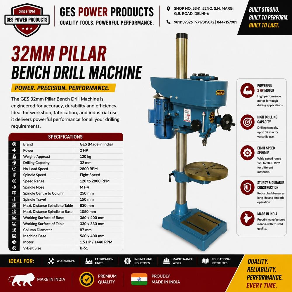 Bench Drilling Machine - Automatic Grade: Semi-automatic