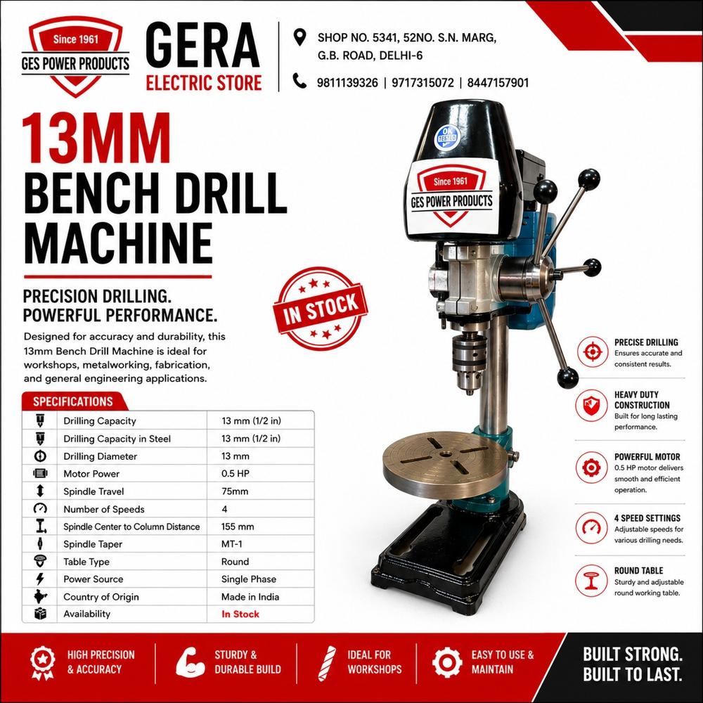 Bench Drilling Machine - Automatic Grade: Semi-automatic