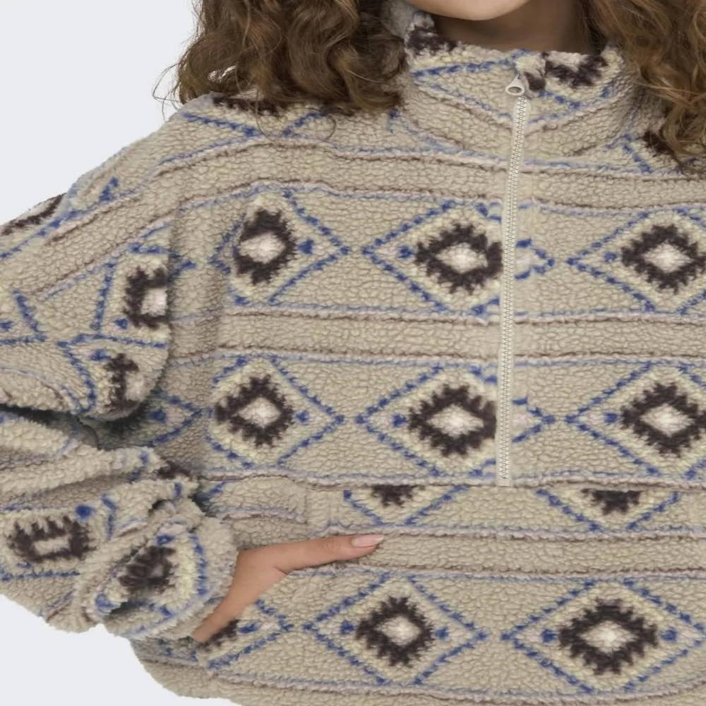 Export Surplus Women Printed Teddy Fleece Jacket