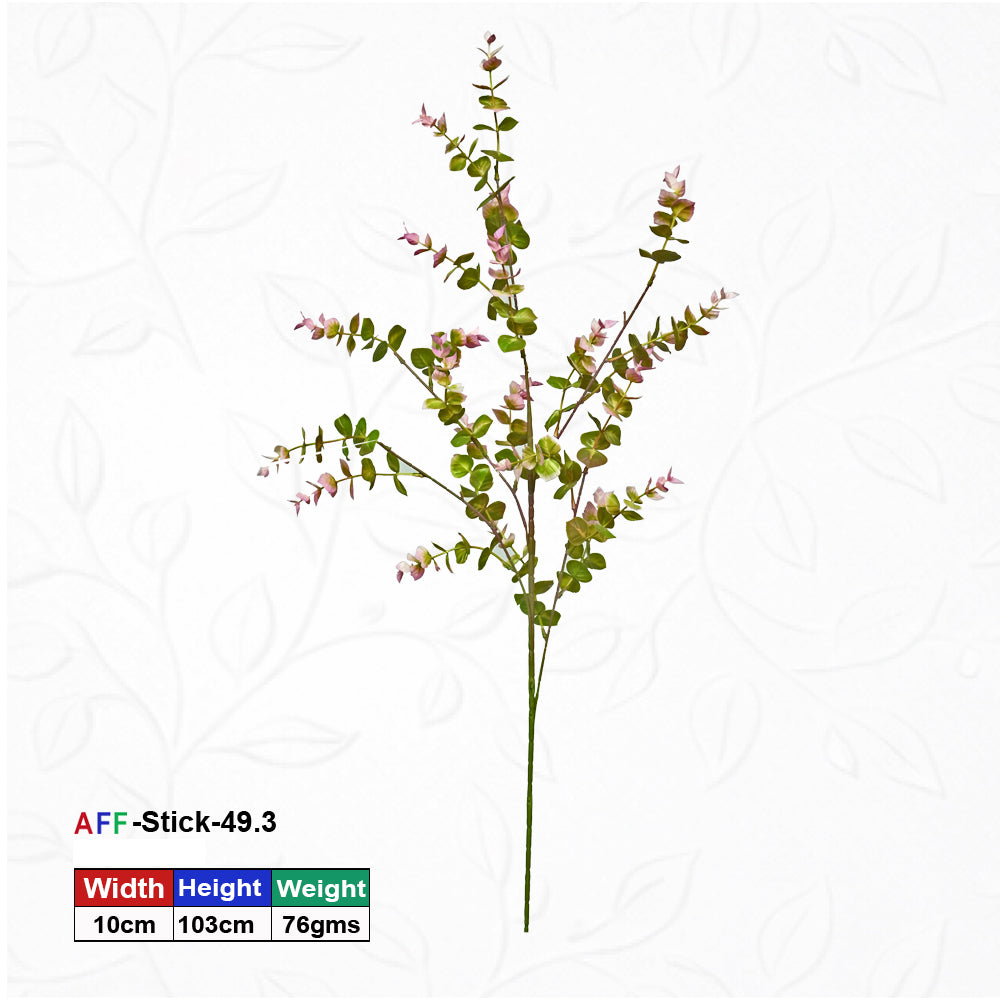 Artificial Flower Bunch - Eucalyptus Purple & Green Sticks