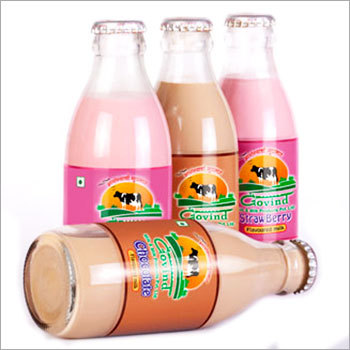 स्वादयुक्त दूध कांच की बोतलें