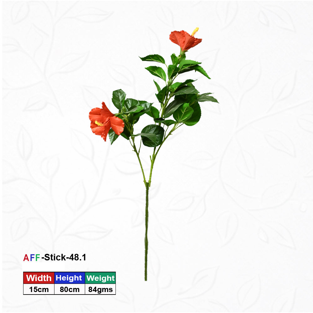 Artificial Habiscus Plant with Red Flower