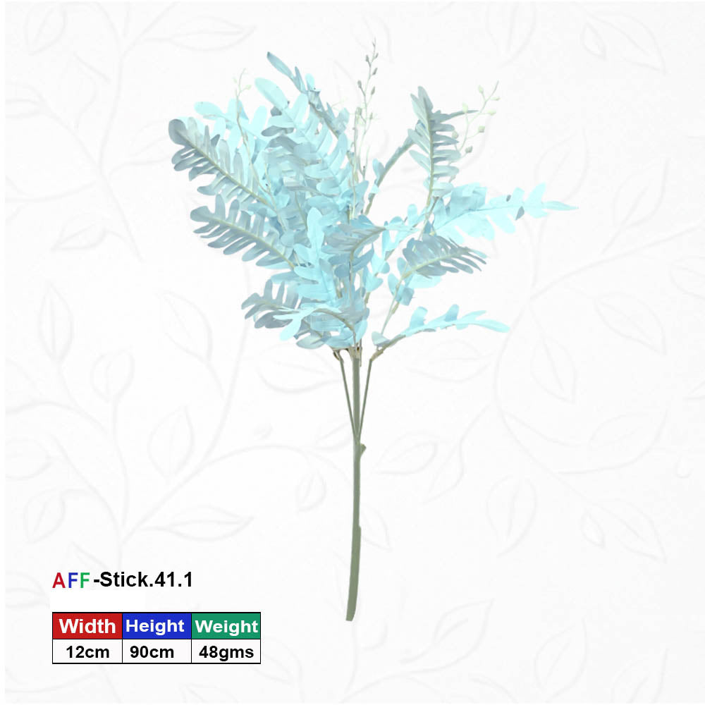 Artificial Plant Leaves Stem Light Purple