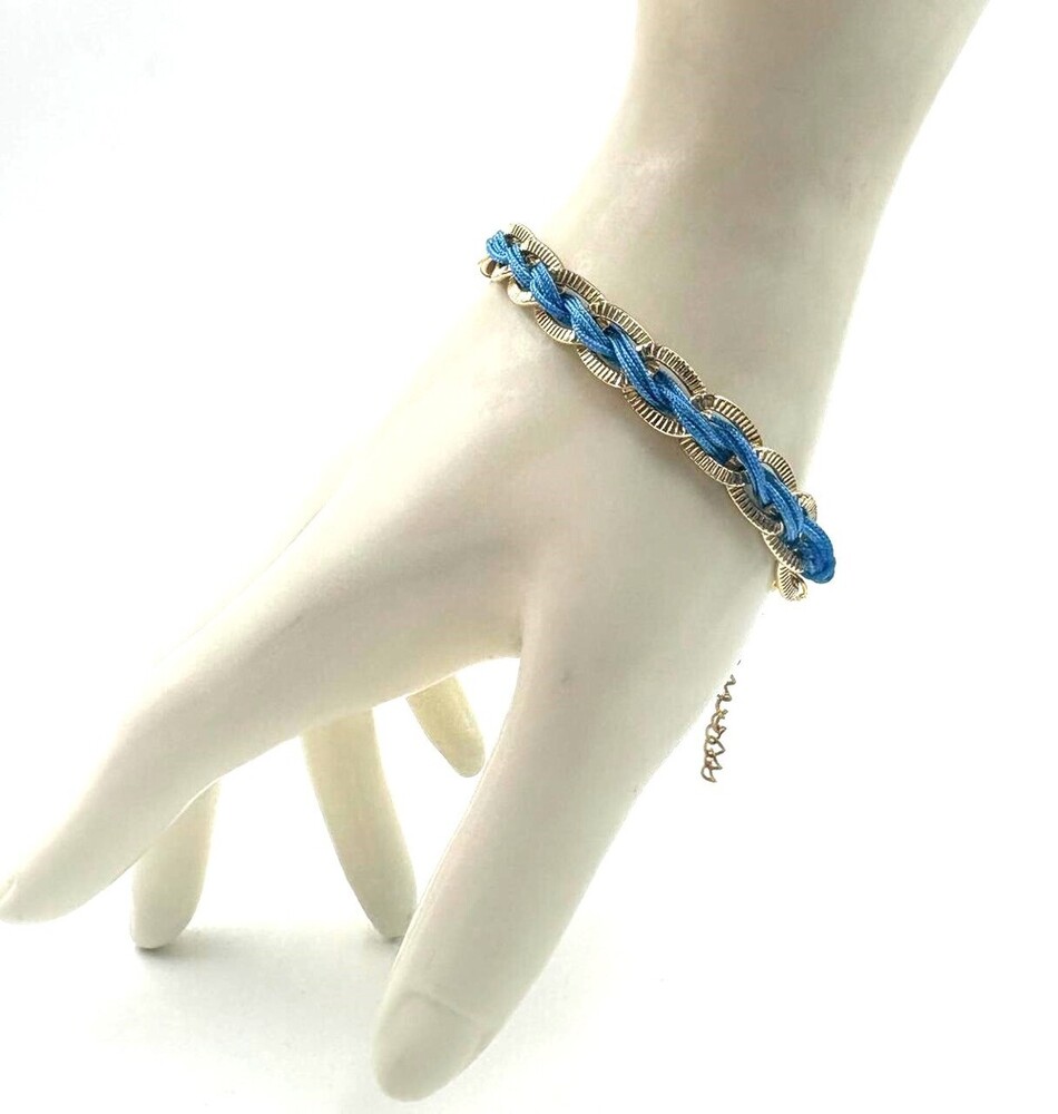 Navy Twist Chain Bracelet