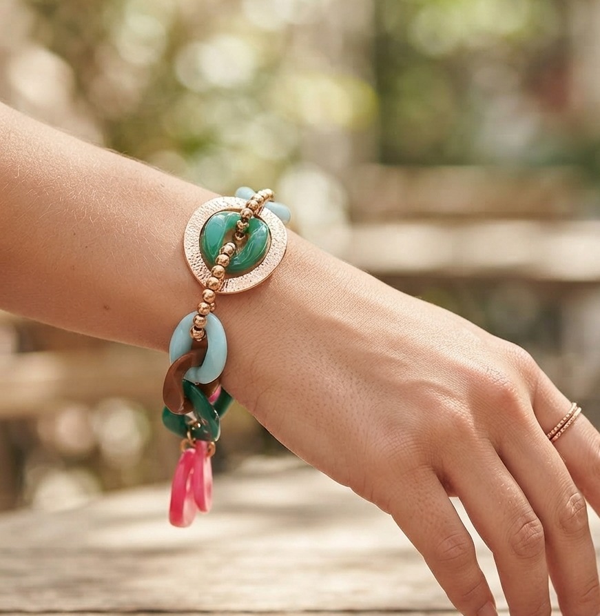 Colorwave Linked Statement Bracelet