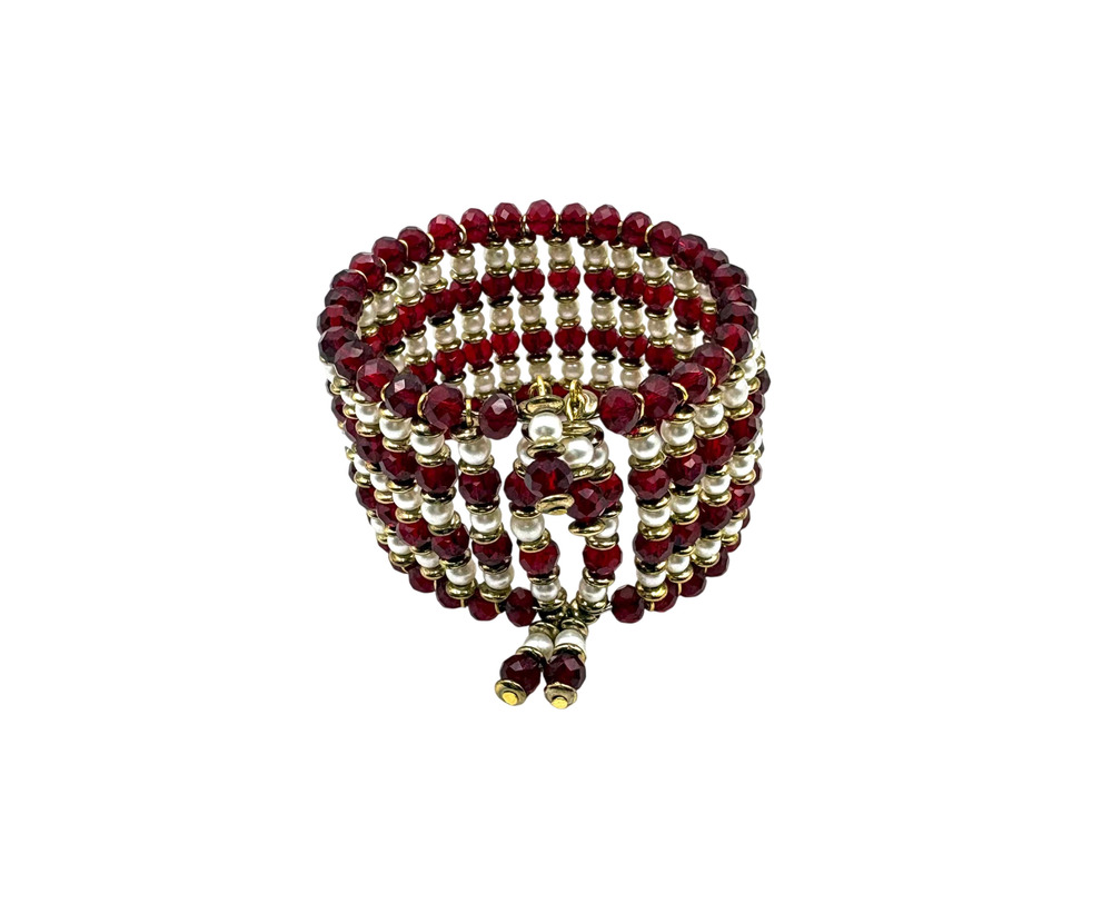 The Pearl And Garnet Opera Bracelet
