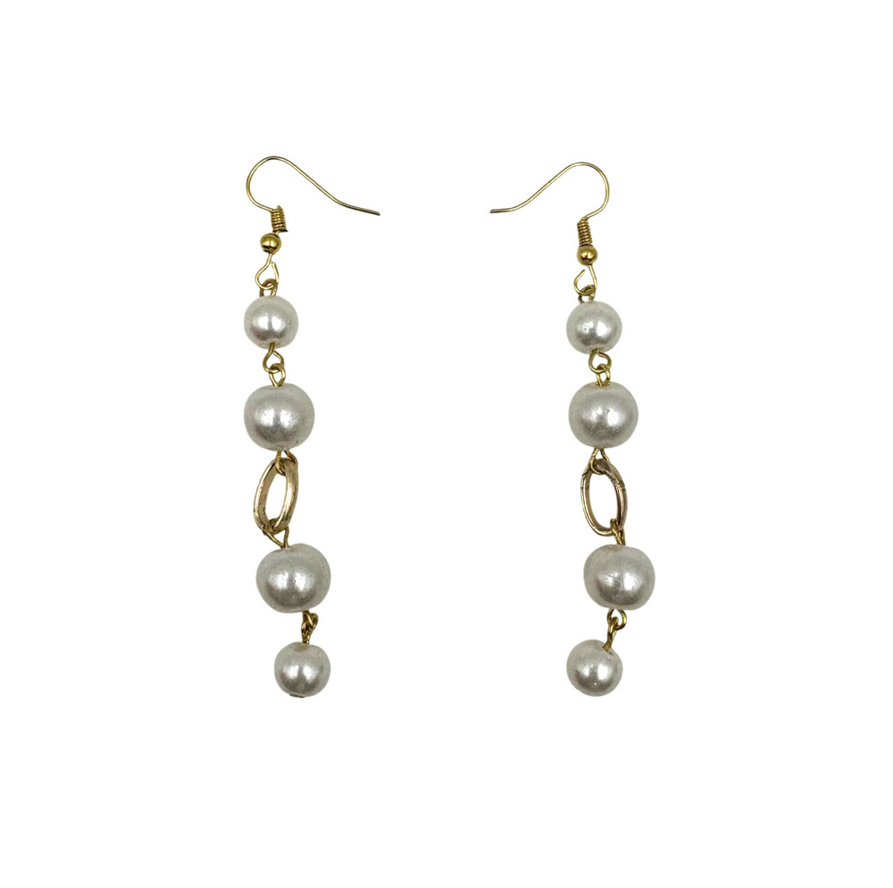 Silver Mist Pearl Drop Earrings