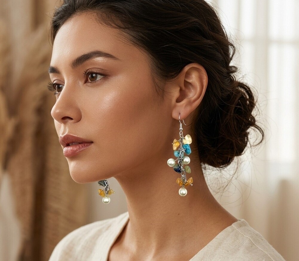 Ocean Treasure Cluster Earrings