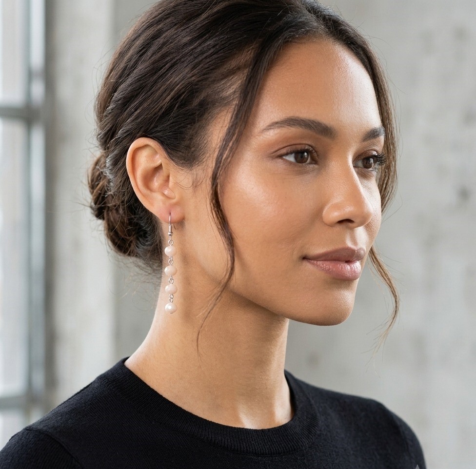 Blush Pearl Casacade Earrings