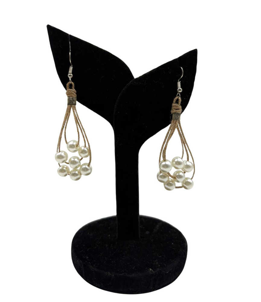Elegant Pearl Nest Earrings
