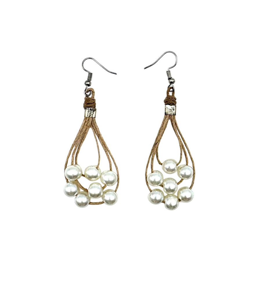 Elegant Pearl Nest Earrings