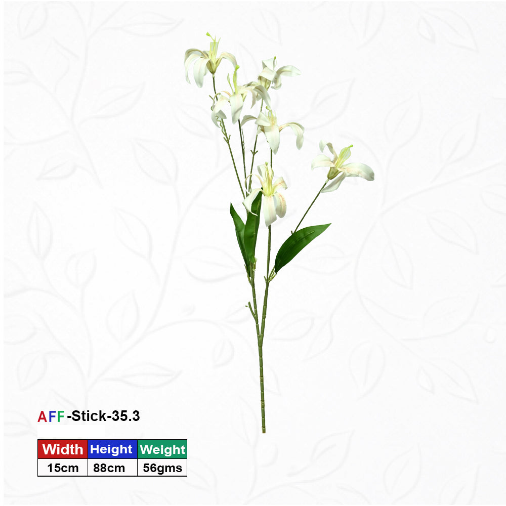 Artificial White Lily Faux Flower