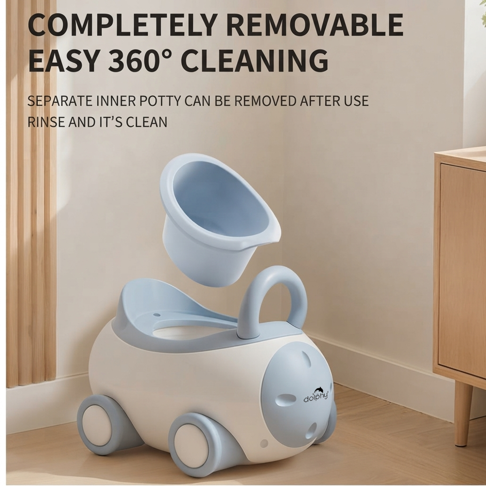 Kids Portable Potty Seat with back support & Handle, Easy to Assemble