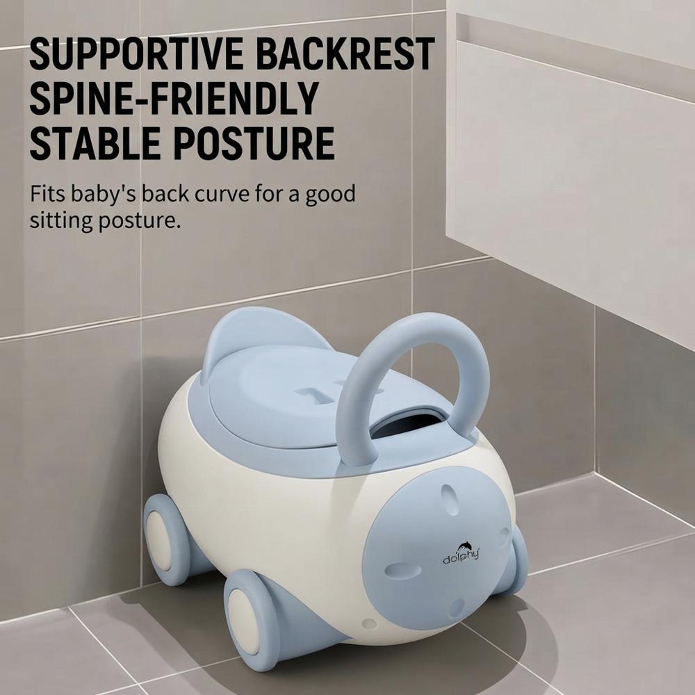 Kids Portable Potty Seat with back support & Handle, Easy to Assemble