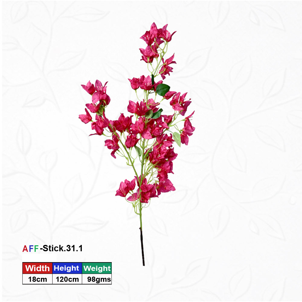 Artificial Cherry Red Flowers Silk Bougainvillea Branches