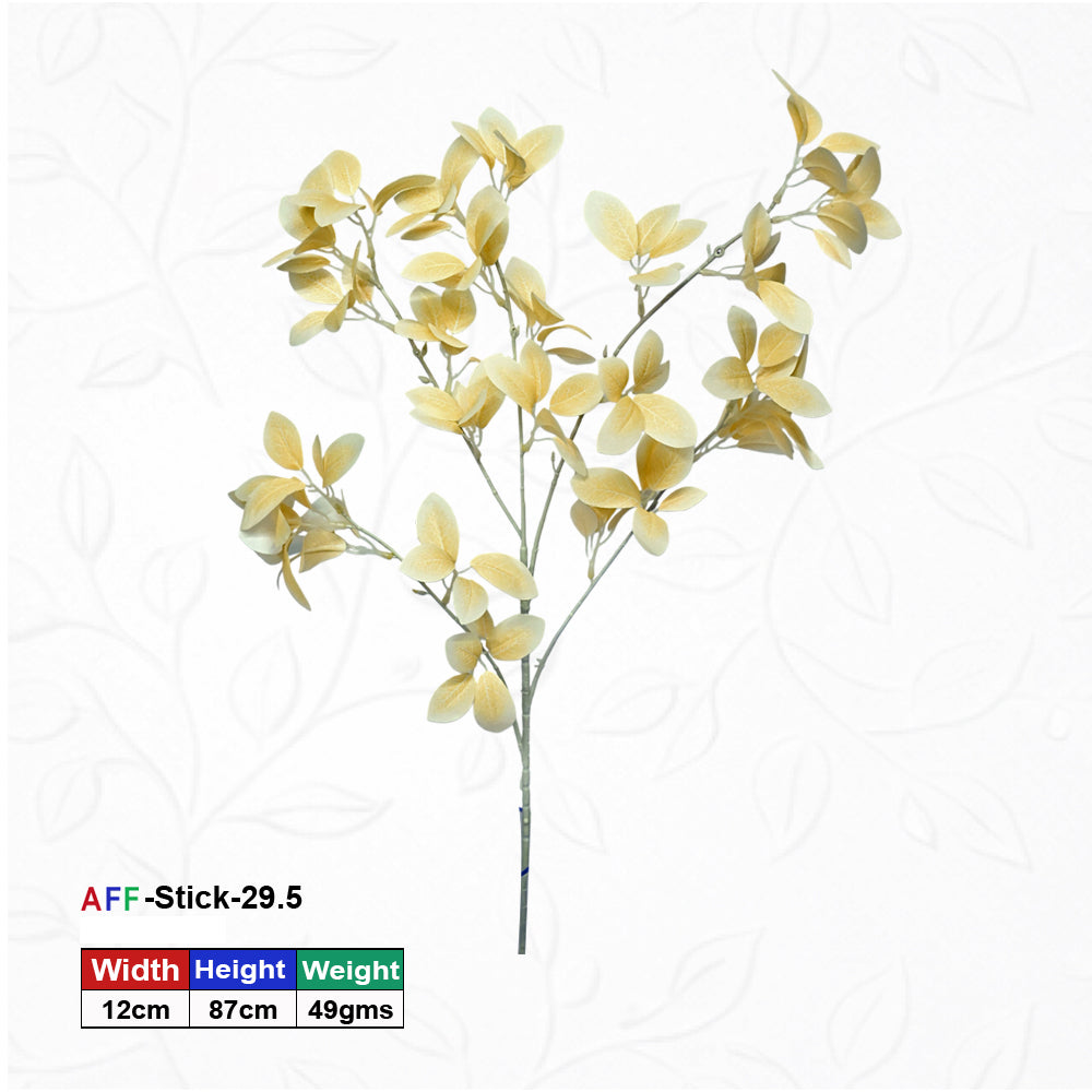 Artificial Light Golden Stems Leaves Branches
