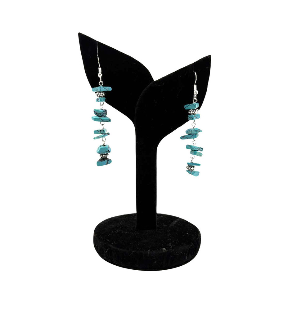 ARTISANAL TURQUOISE STONE CHIP RUSTIC HORIZON CORD SET