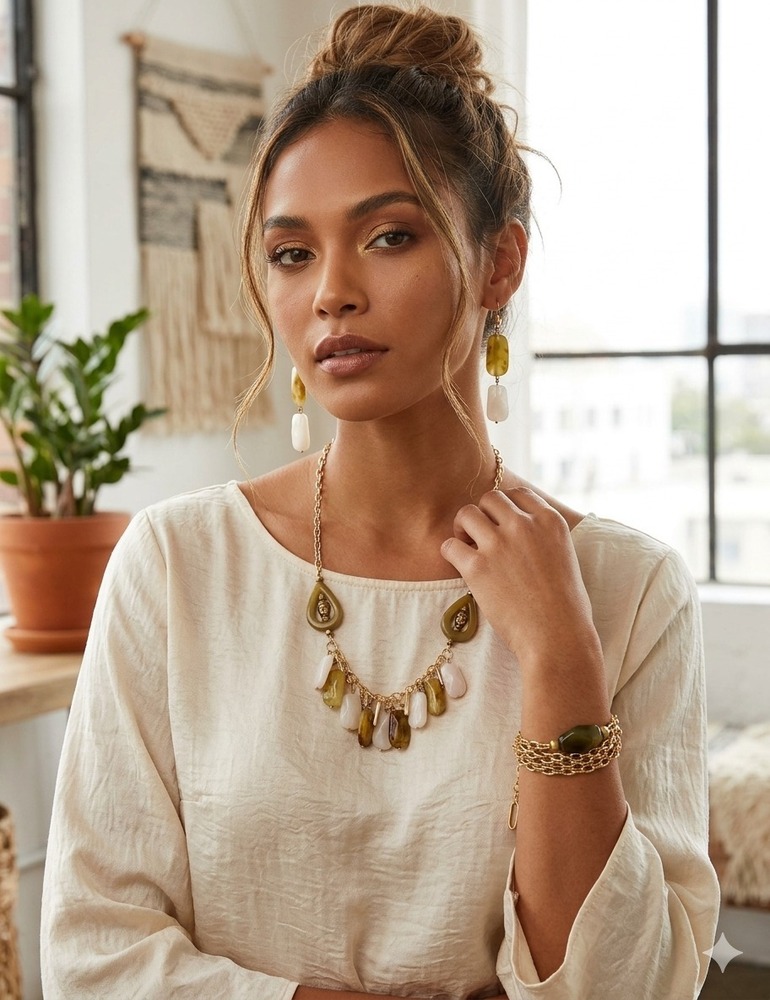 IVORY DUSK NECKLACE SET