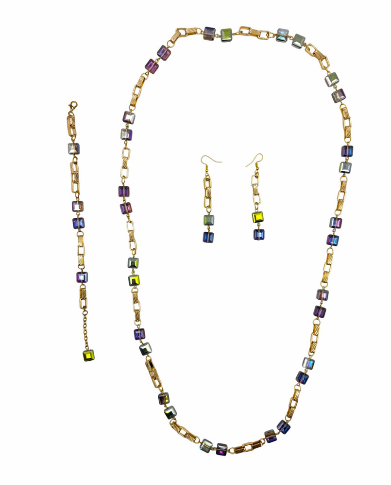 CRYSTAL SPECTRUM AURORA LINK JEWELRY SET