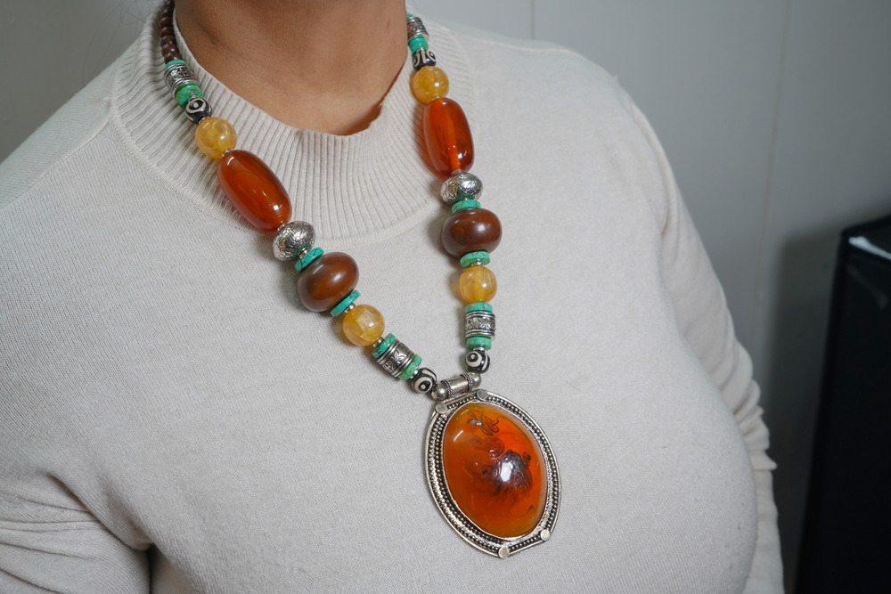 Amber Talisman Neckpiece