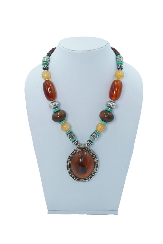 Amber Talisman Neckpiece