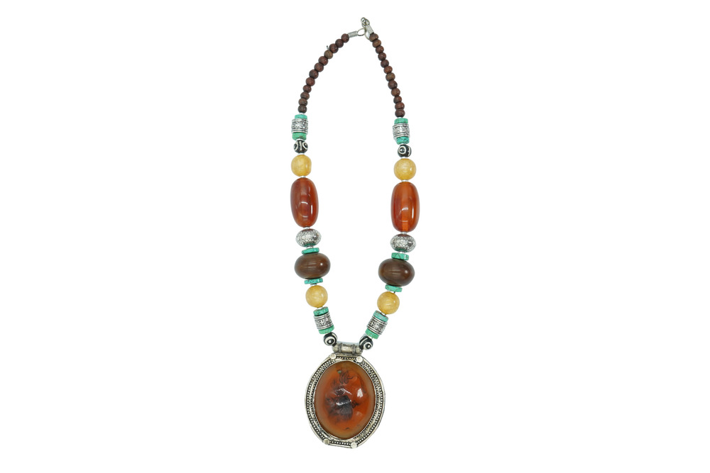 Amber Talisman Neckpiece