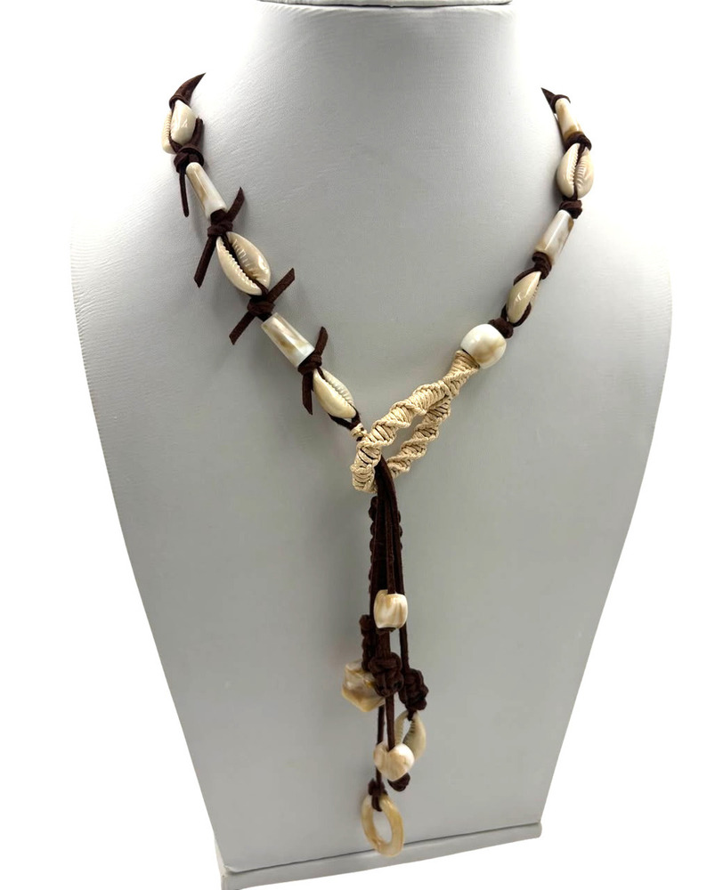 BOHO SHELL CASACADE TASSEL NECKLACE FOR WOMEN