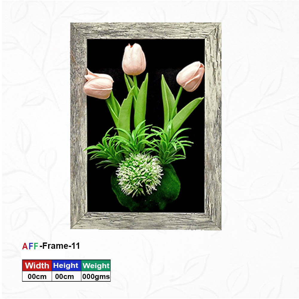 Wall-Mounted Rectangle Wooden Artificial Flower Frame-40X23 cm