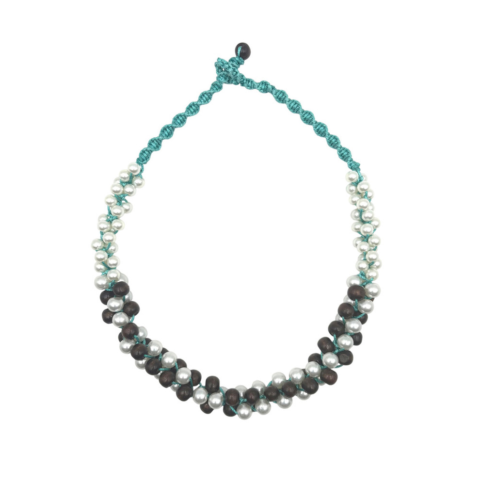 COASTAL HORIZON PEARL And WOOD CLUSTER STRAND