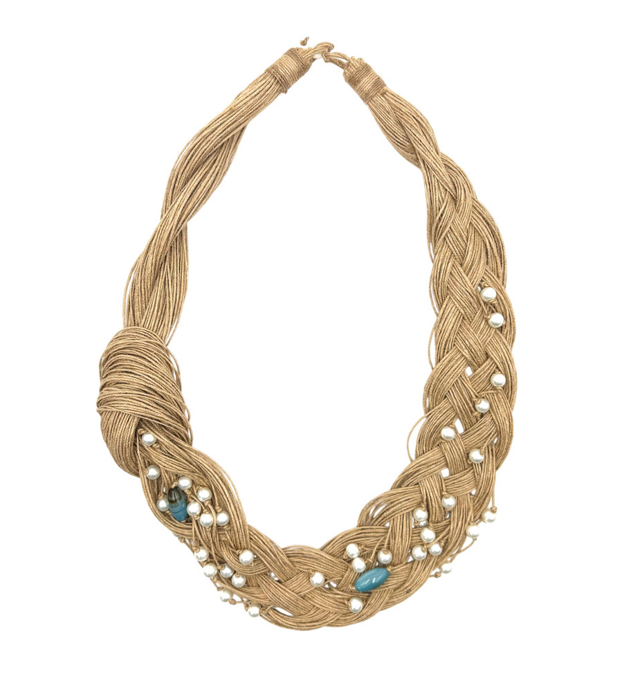 CELESTIQUE BRAID PEARL REEF NECKLACE