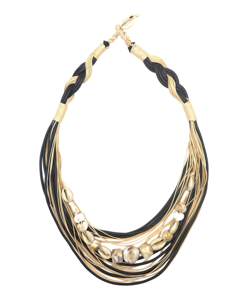 Coastal Harmony Multi-Strand Resin Bead Necklace