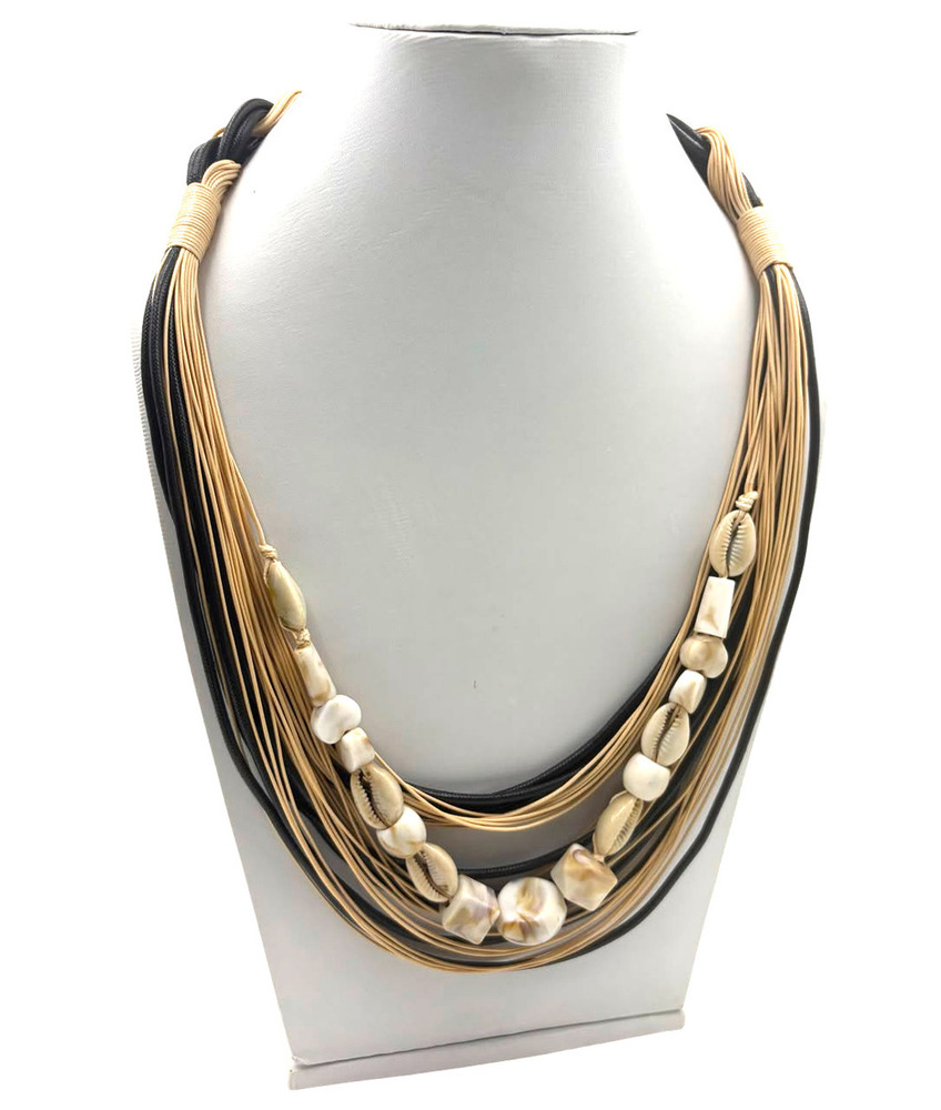 Coastal Harmony Multi-Strand Resin Bead Necklace