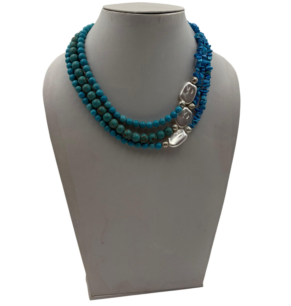 CELESTIAL BLUE HARMONY HEIRLOOM DRIFT NECKLACE