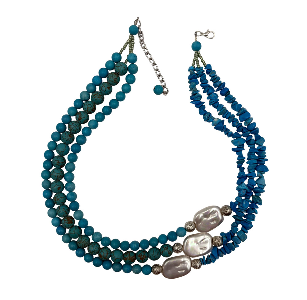 CELESTIAL BLUE HARMONY HEIRLOOM DRIFT NECKLACE