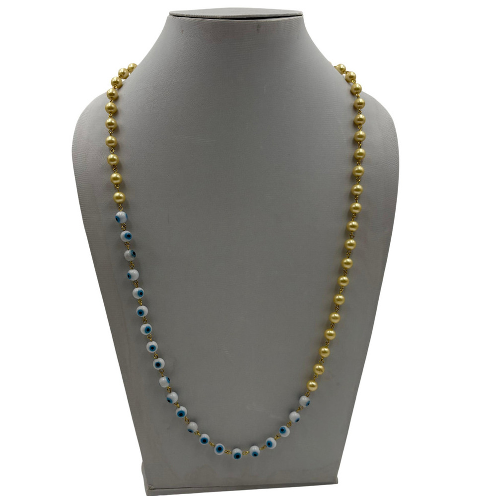 GOLDEN AURA EVIL EYE NECKLACE