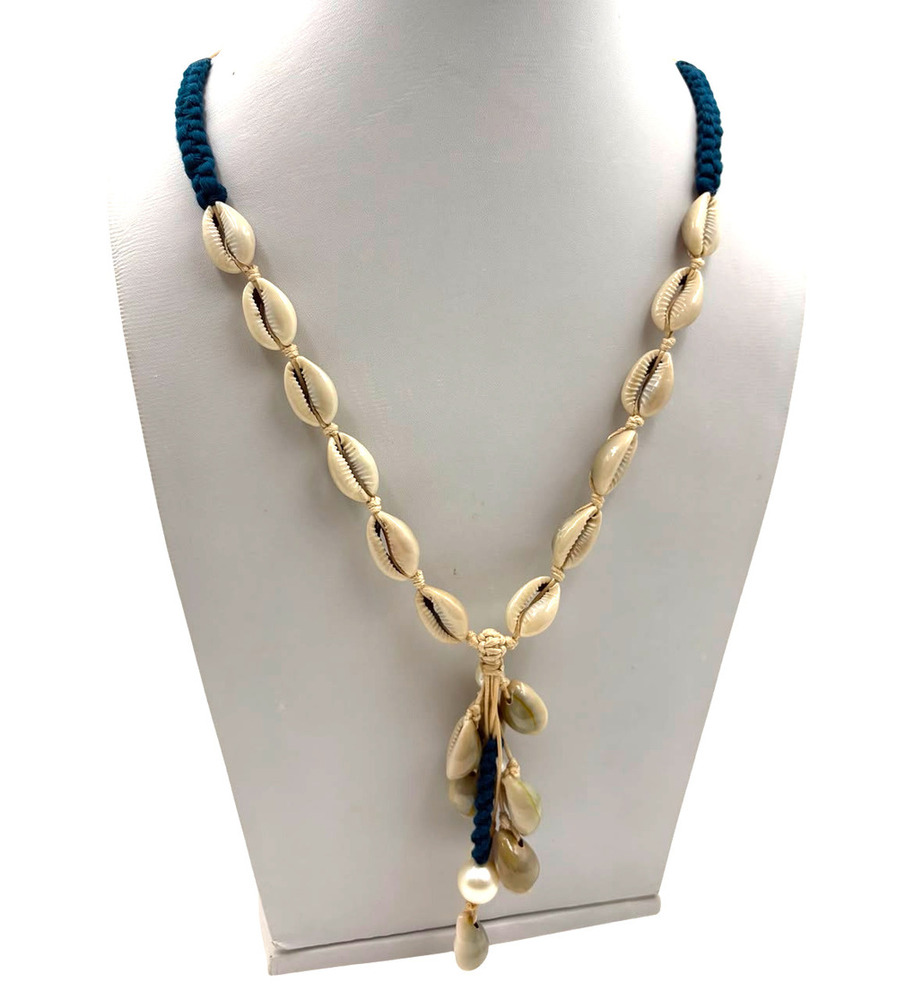 HANDMADE COASTAL CASCADE COWRIE SHELL NECKLACE