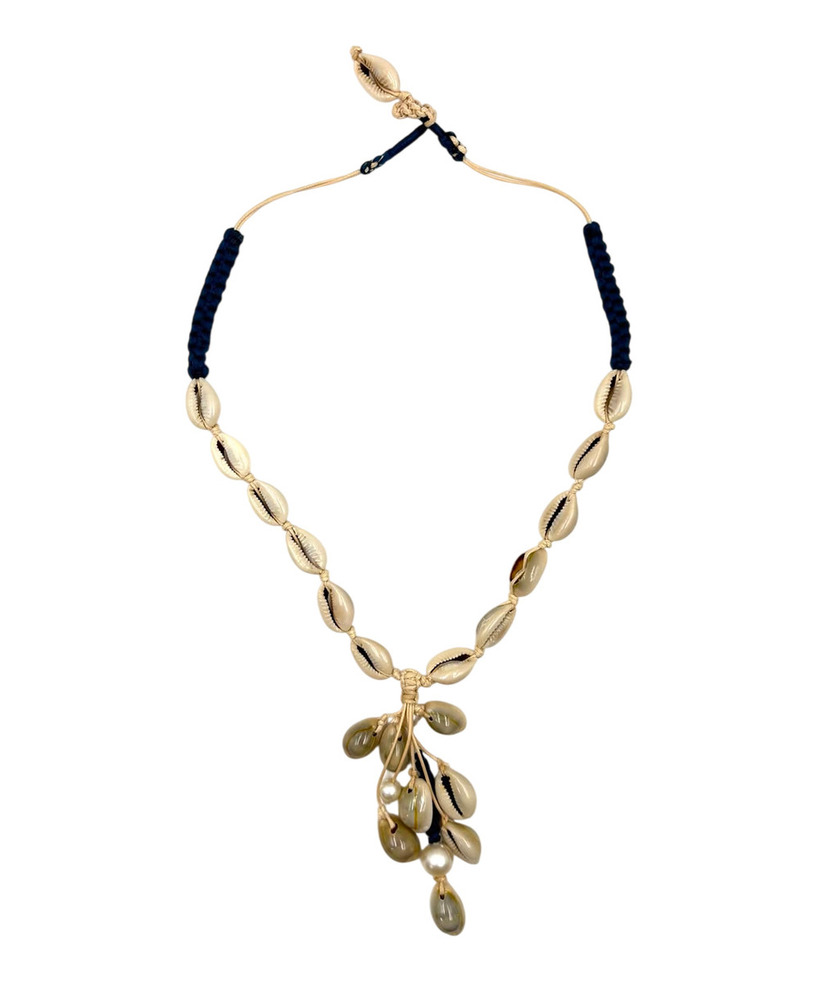 HANDMADE COASTAL CASCADE COWRIE SHELL NECKLACE