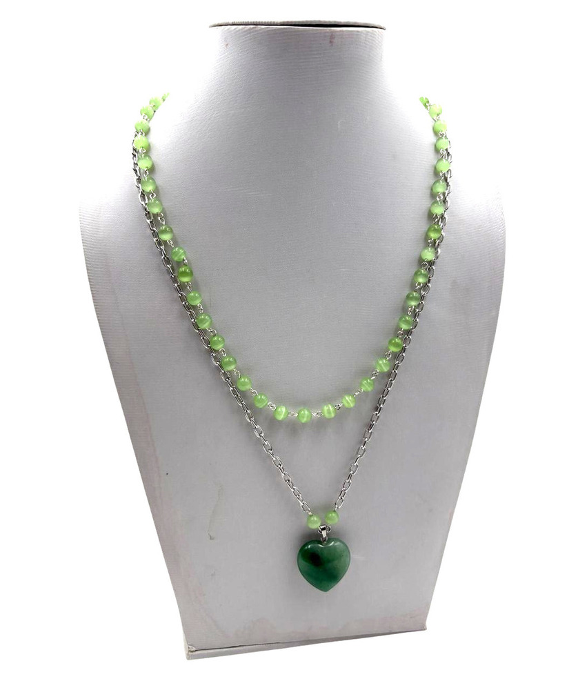 ENCHANTED MEADOW BEADED HEART NECKLACE