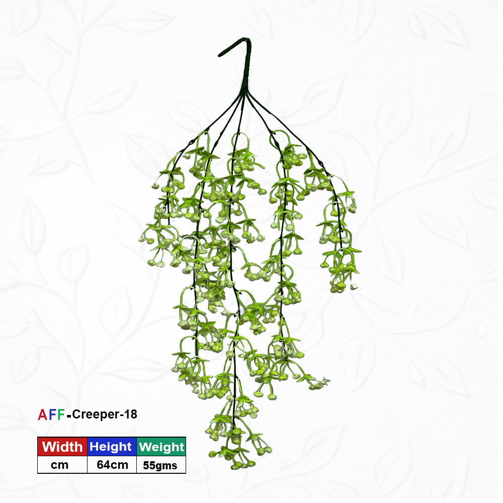 AFF Artificial Light Green Blossom Hanging Creeper Plant (64 cm / 55g