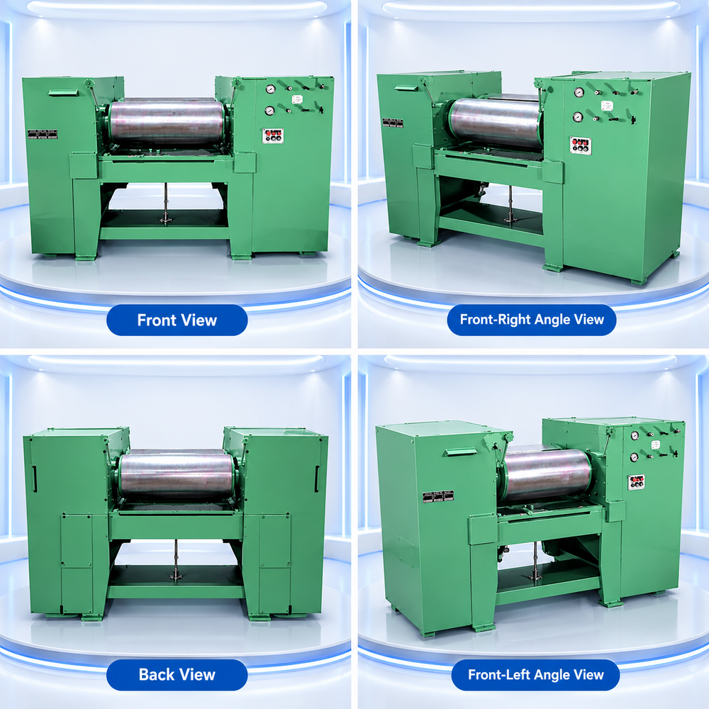 Hydraulic Triple Roll Mill - Color: Blue