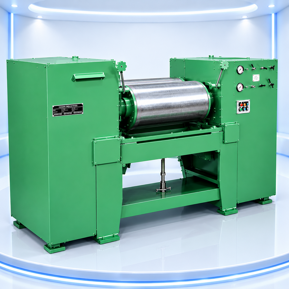 Hydraulic Triple Roll Mill - Color: Blue