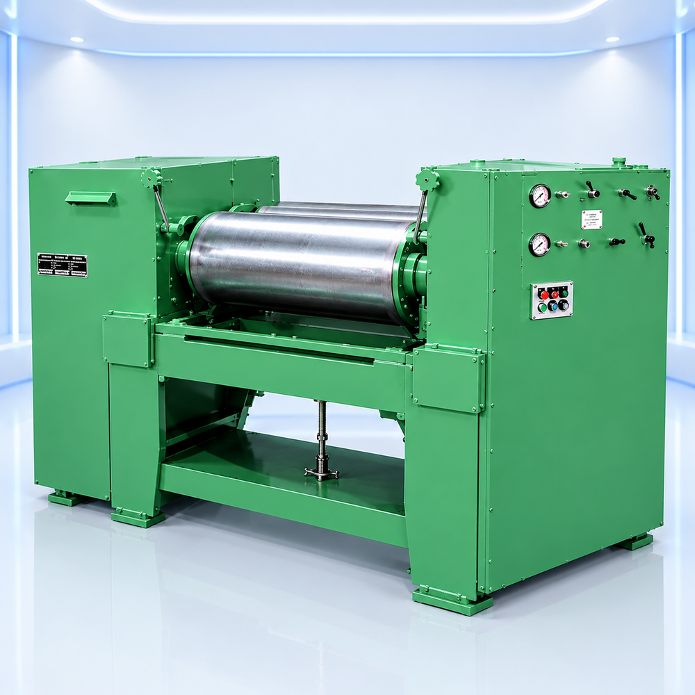 Hydraulic Triple Roll Mill - Color: Blue