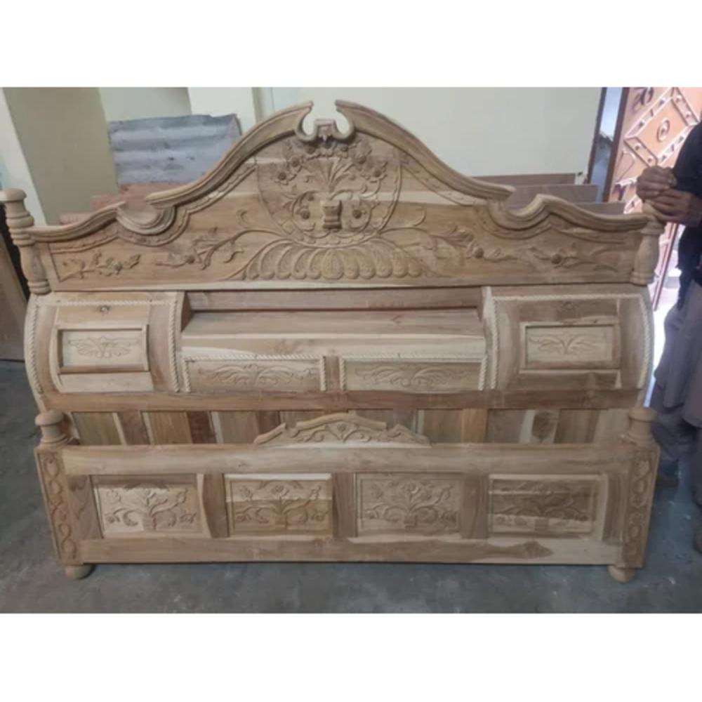 Box Bed - Sheesham Wood, 6x4 Feet | Rich Brown, Polished Finish, Elegant Design For Superior Comfort